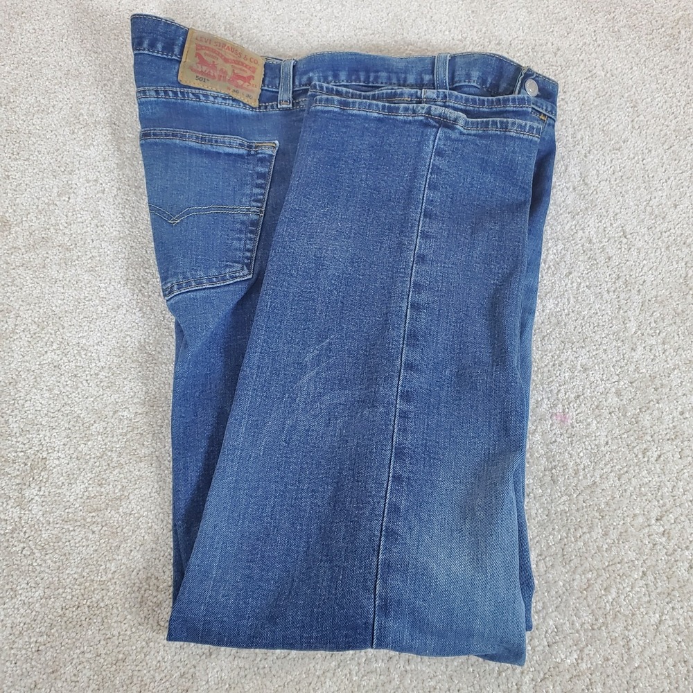 LEVIS 501 Men's Blue‎ Jeans 36X30 ACTUAL MEASURE 36X29.5 Straight Button Fly Y2K